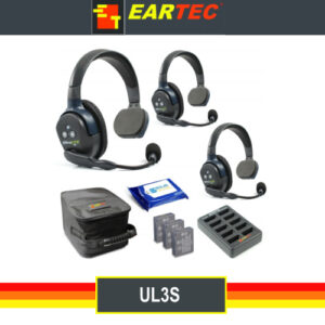 Sistema de 3 Diademas Sencillas UltraLITE HD para 3 Personas